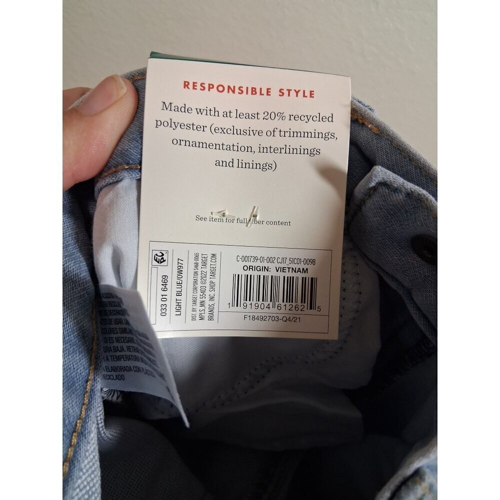 NWT Cat & Jack Denim Blue Jeans Skinny Light Wash Size 4T - Picture 5 of 7